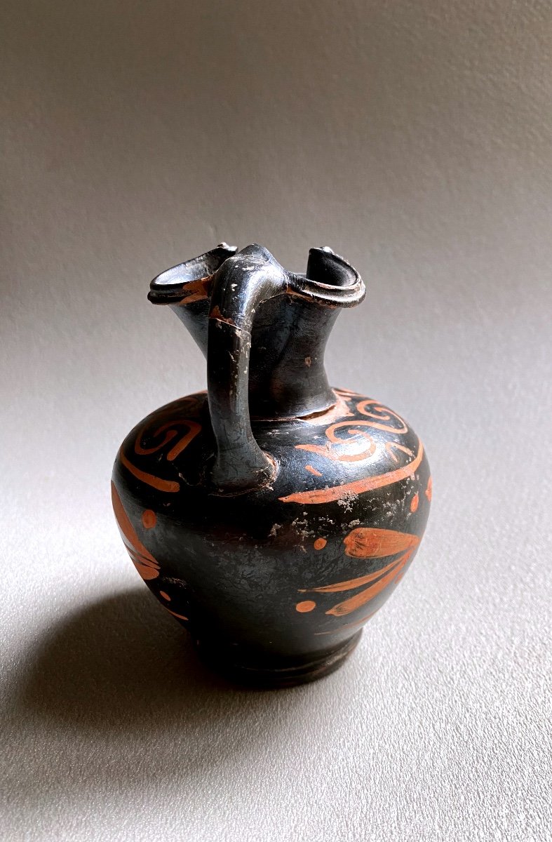 Oenochoé à Col Trilobé, Décor Surpeint Grande Grèce Apulie Italie IV A.jc-photo-2