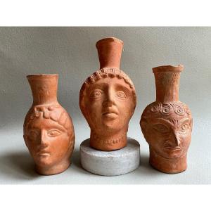 "roman Anthropomorphic Ancient Terracotta Vase Sigillata Africa Romana III - Iv