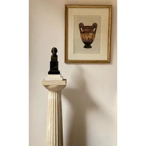 Buste d’ Homère l’après le marbre antique greco romain de la villa Albani