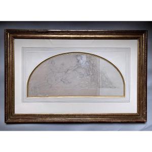 Paul Baudry Grand dessin allégorique France Travail Paix diplôme Exposition Universelle 1878