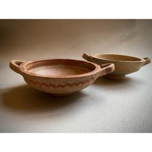 2 Kylix Céramiques Grande Grèce Art Daunien 4e s. av. J.-C Italie Vases grecs