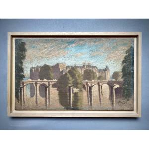 Le Pont des Arts et l’Île de la Cité, Paris, 1951 René Théophile Clozier (1886–1965)