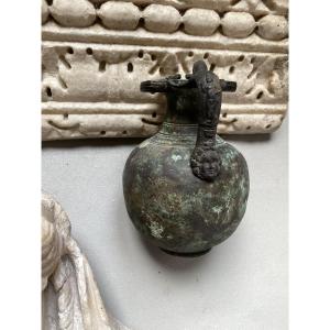Anse Oenochoé En bronze Mascaron Et Hercule  Art Greco Romain Antique