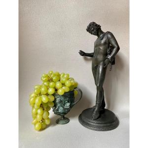 Ensemble de Bronze Dionysos Bacchus sur le thème de la vigne   XIX Grand Tour  D’apres L’antique  Pompéi Naples