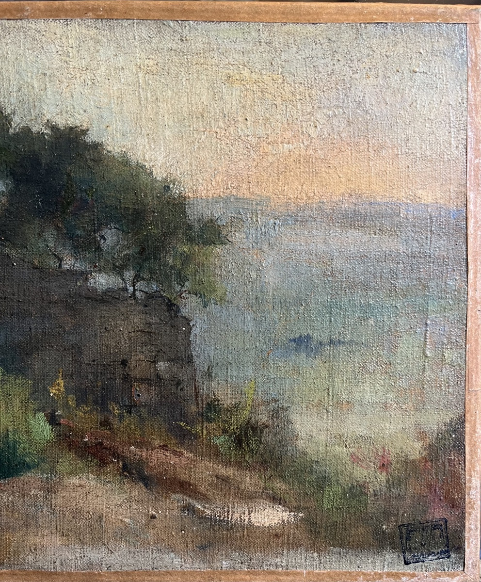 Landscape By Jean Danguy (1863-1926) Oil On Canvas Signed Dated-photo-1