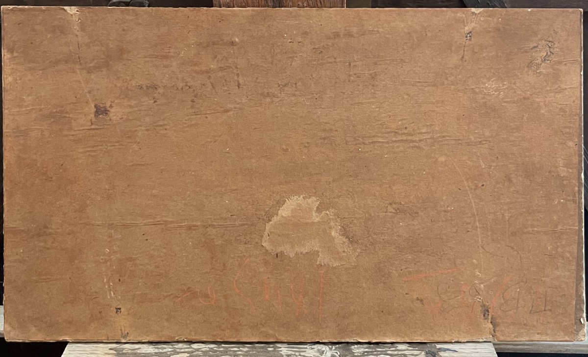 Nature morte Fleurs Félix Barrias (1822-1907) huile sur carton -photo-4