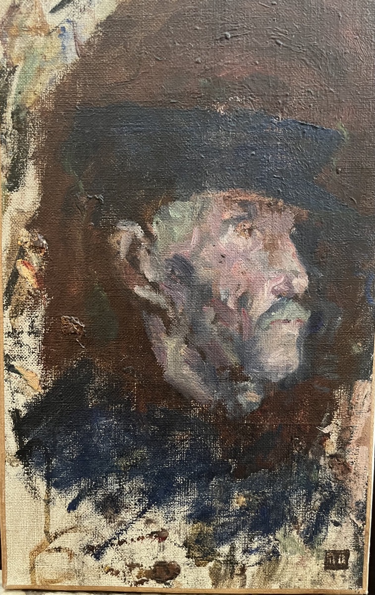 Portrait Of A Man Jean Danguy (1863-1926) Oil On Canvas-photo-2