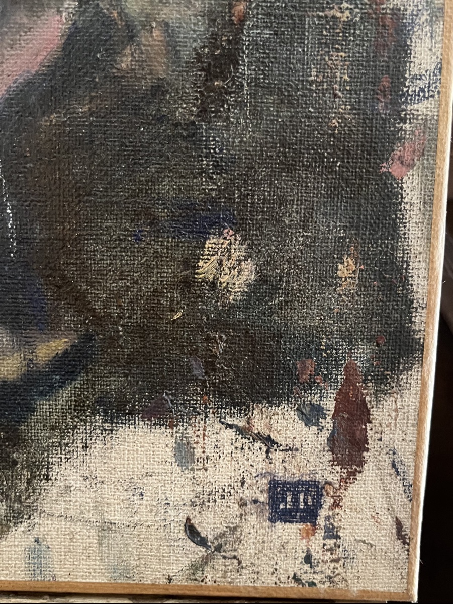 Portrait d’homme Jean Danguy (1863-1926) huile sur toile-photo-3