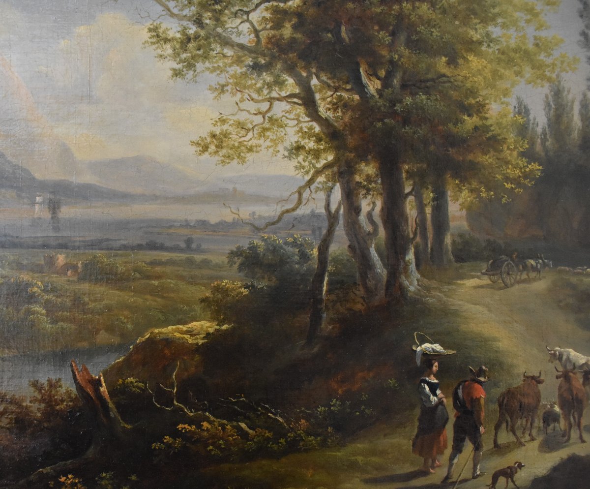 Paysage animé. Suite de Nicolas Berchem (1620–1683)-photo-4
