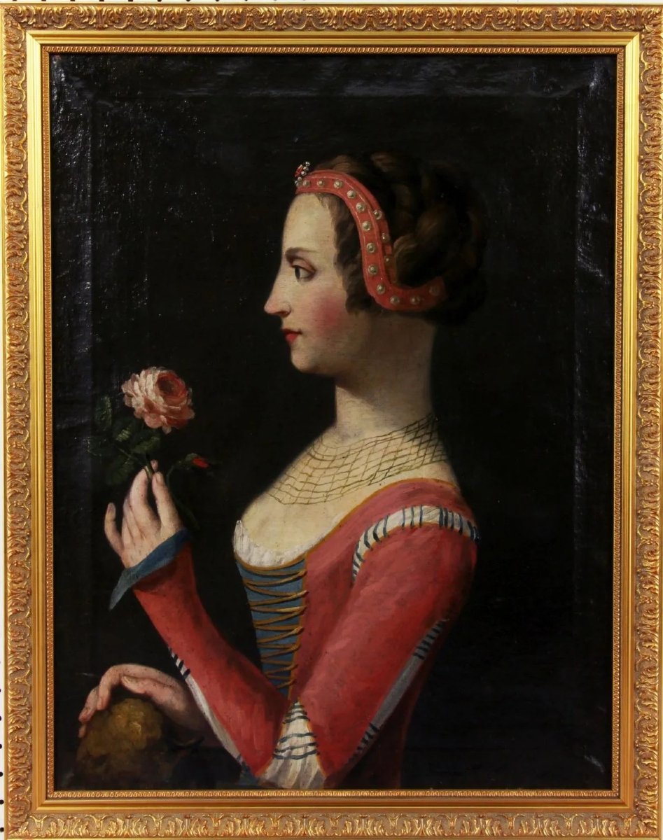 Laura De Noves, Petrarch’s Muse – Italian School, First Half Of The 18th Century