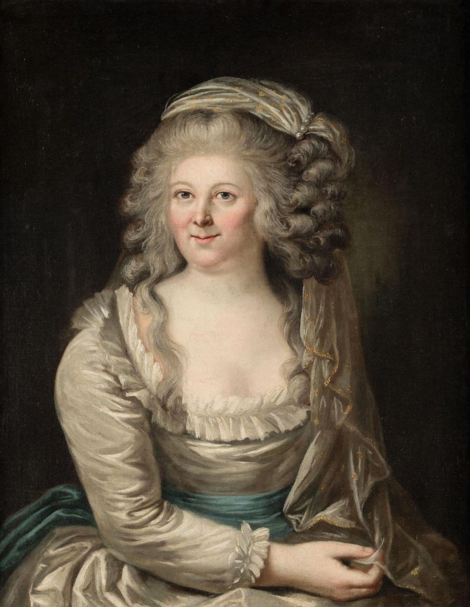 Portrait Of An Aristocrat – French School, Late 18th Century-photo-2