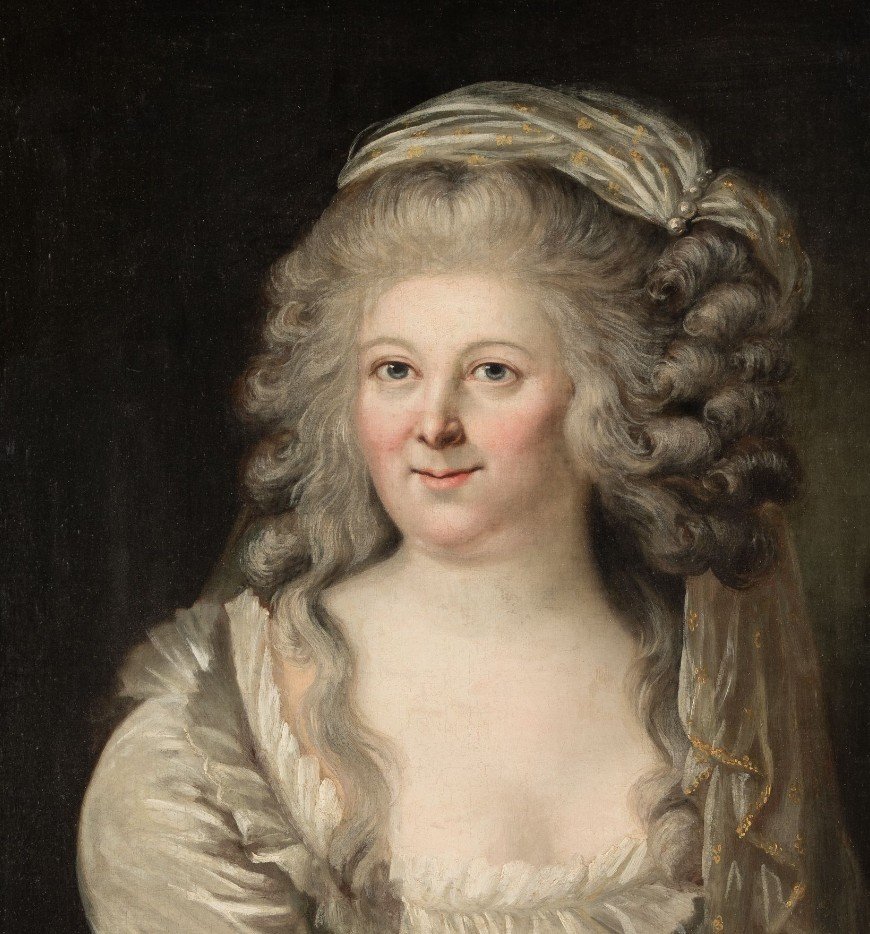 Portrait Of An Aristocrat – French School, Late 18th Century-photo-3