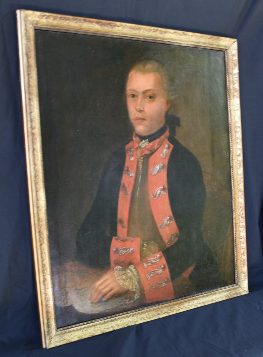 German School, Ca. 1765–1785  - Portrait Of A German Officer -photo-2