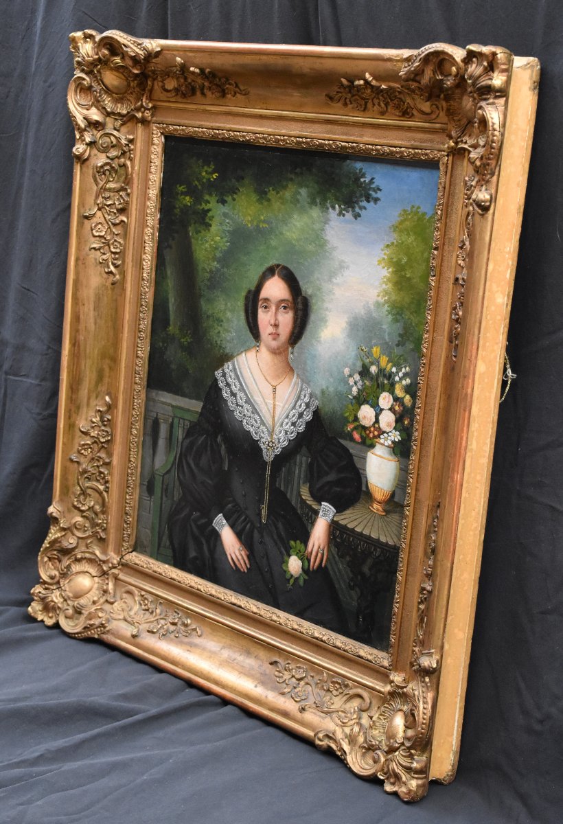 Attribué à Pierre-Charles Cior (1769–1840) – Portrait de jeune femme vers 1835–1840-photo-2