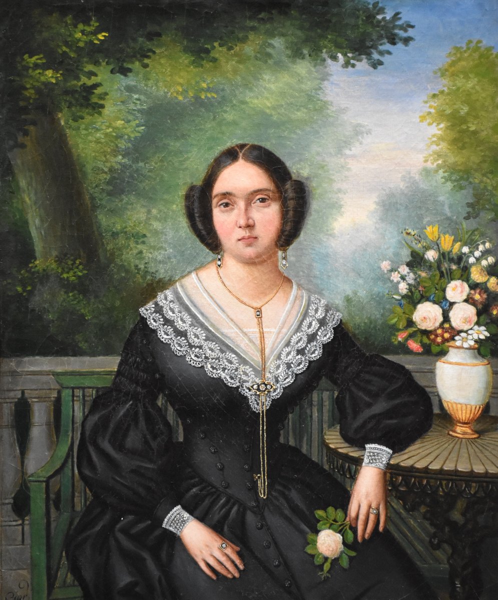 Attribué à Pierre-Charles Cior (1769–1840) – Portrait de jeune femme vers 1835–1840