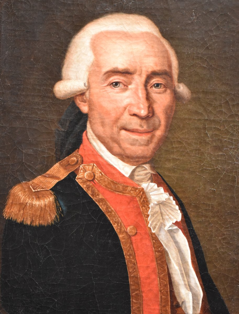Officier de la compagnie des Cent-Suisses – Attribué à Rémy-Furcy Descarcin (1747–1793)-photo-2