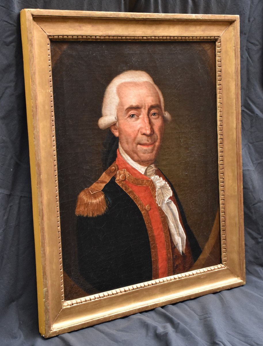 Officier de la compagnie des Cent-Suisses – Attribué à Rémy-Furcy Descarcin (1747–1793)-photo-4
