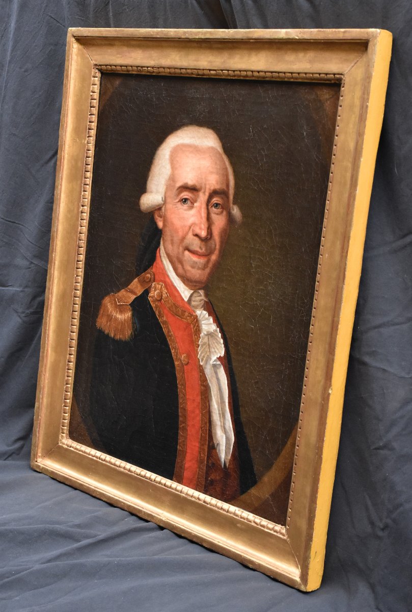 Officier de la compagnie des Cent-Suisses – Attribué à Rémy-Furcy Descarcin (1747–1793)-photo-1