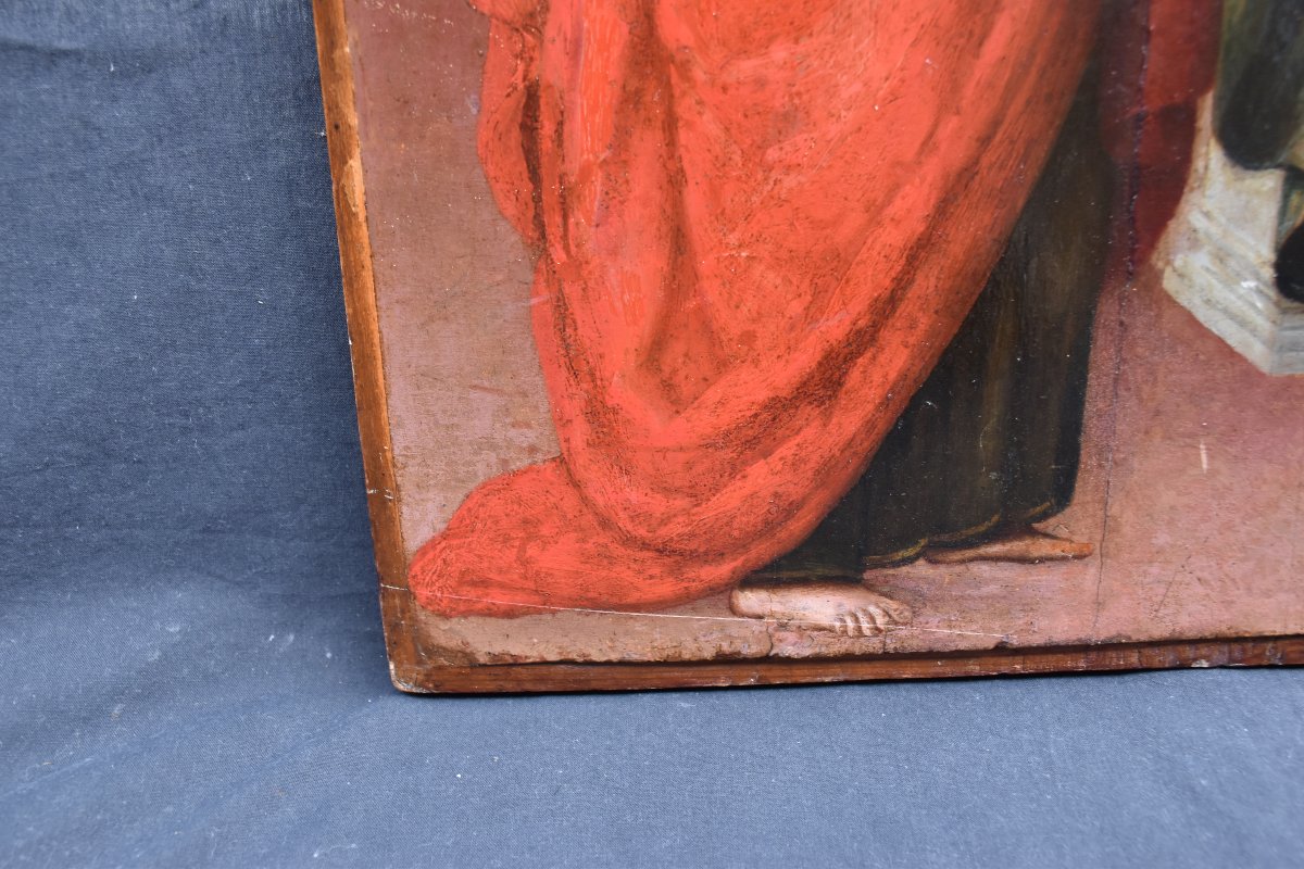 The Doubt Of Saint Thomas – Italian School, Renaissance, 16th Century – Oil On Panel-photo-1