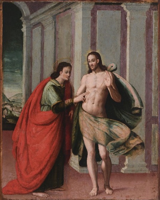 The Doubt Of Saint Thomas – Italian School, Renaissance, 16th Century – Oil On Panel