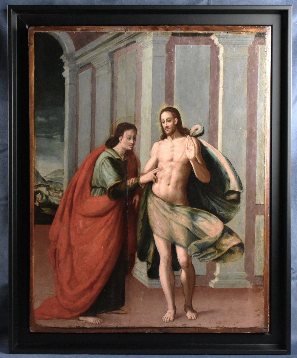 The Doubt Of Saint Thomas – Italian School, Renaissance, 16th Century – Oil On Panel