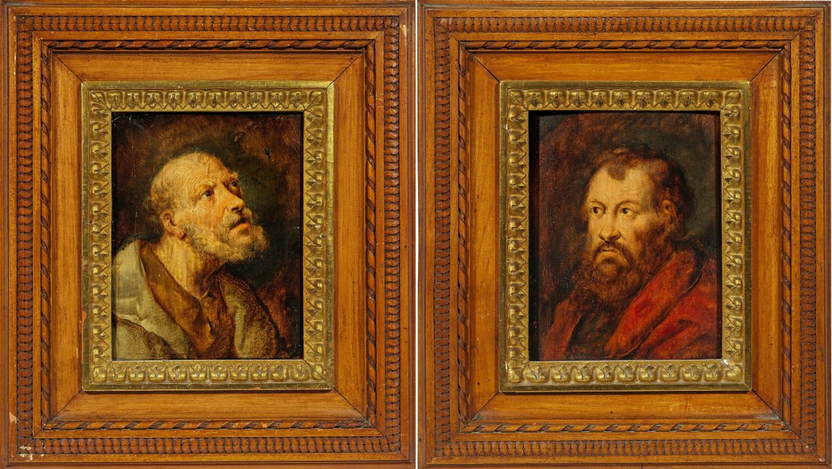 Cercle de Dietricy – Paire de têtes de caractère – Allemagne XVIIIe siècle