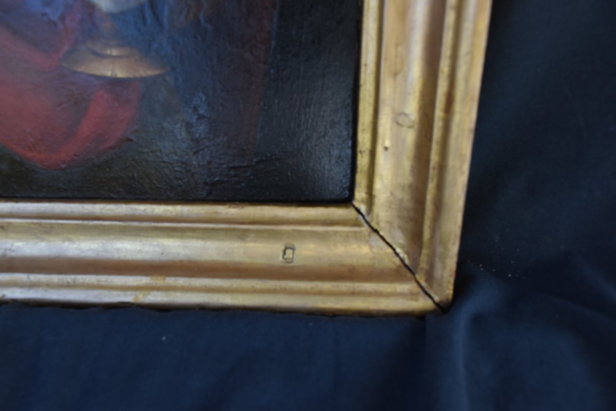 École espagnole vers 1580 – Saint Jean l'Évangéliste - Huile sur panneau - XVI ème siècle-photo-5