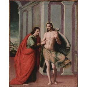 L'Incrédulité de saint Thomas – École italienne, Renaissance, XVIe siècle – Huile sur panneau