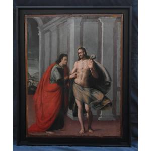 L'Incrédulité de saint Thomas – École italienne, Renaissance, XVIe siècle – Huile sur panneau