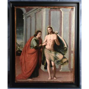 L'Incrédulité de saint Thomas – École italienne, Renaissance, XVIe siècle – Huile sur panneau