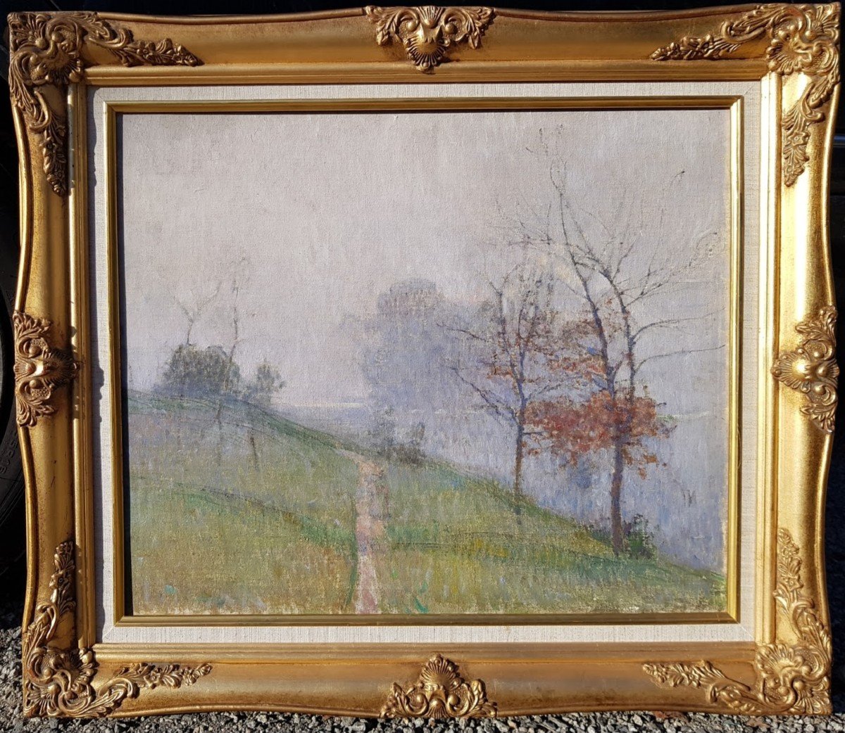 Victor CHARRETON - PAYSAGE D'AUTOMNE - HUILE SUR TOILE