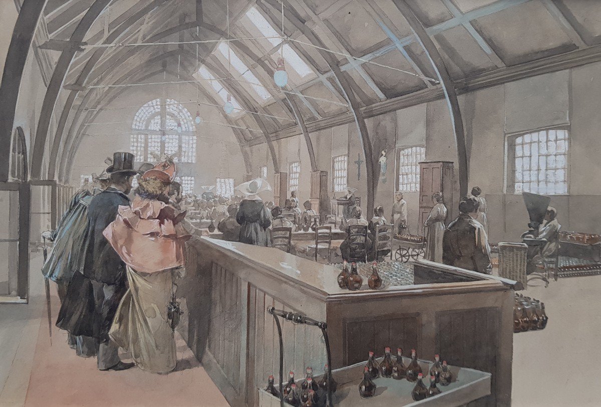 Alphonse MUCHA - AQUARELLE 1895 - CERTIFICAT