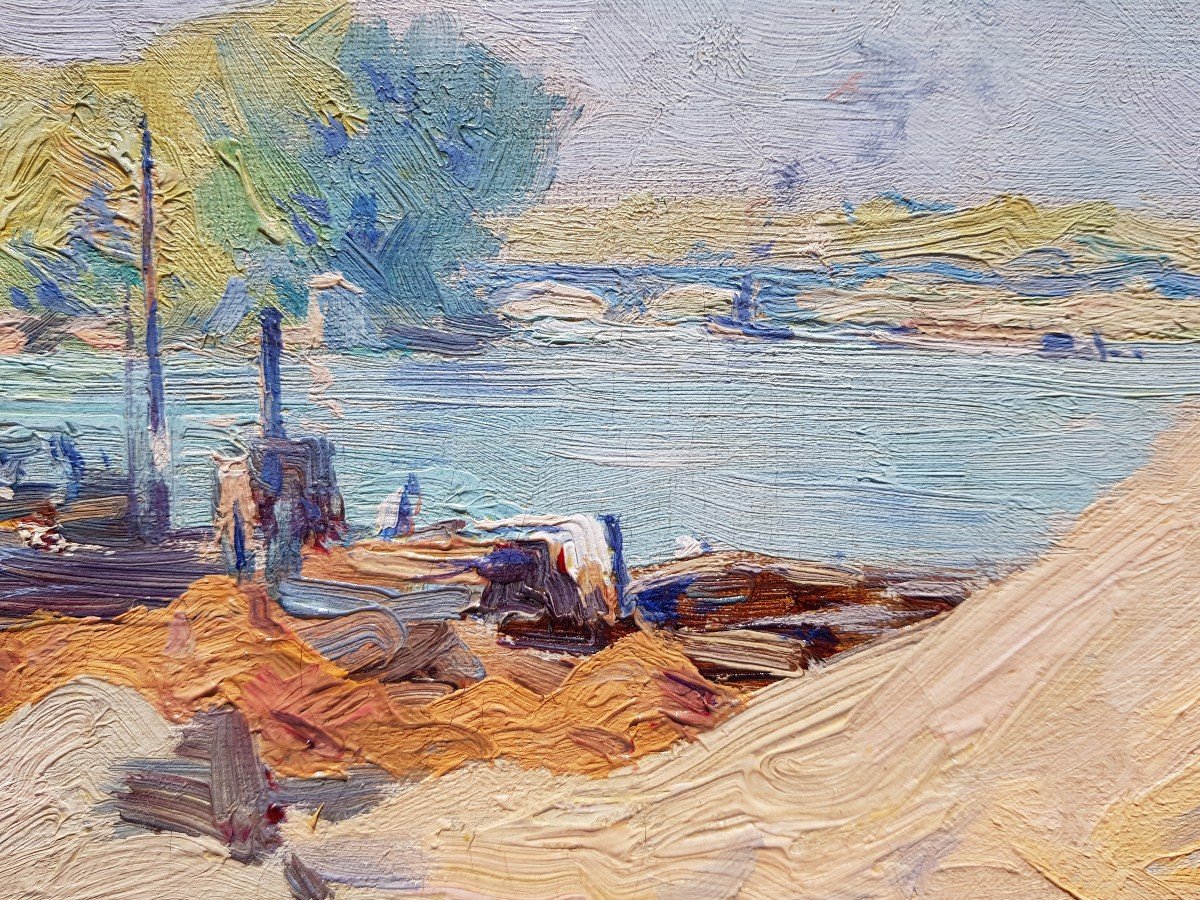Alexandre Jacob - The Seine At Levallois, Near Paris - 1900-photo-6