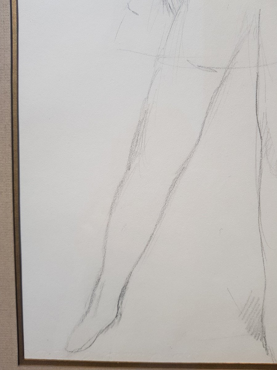 Marie Laurencin - Large Drawing - Young Woman Dancing-photo-2