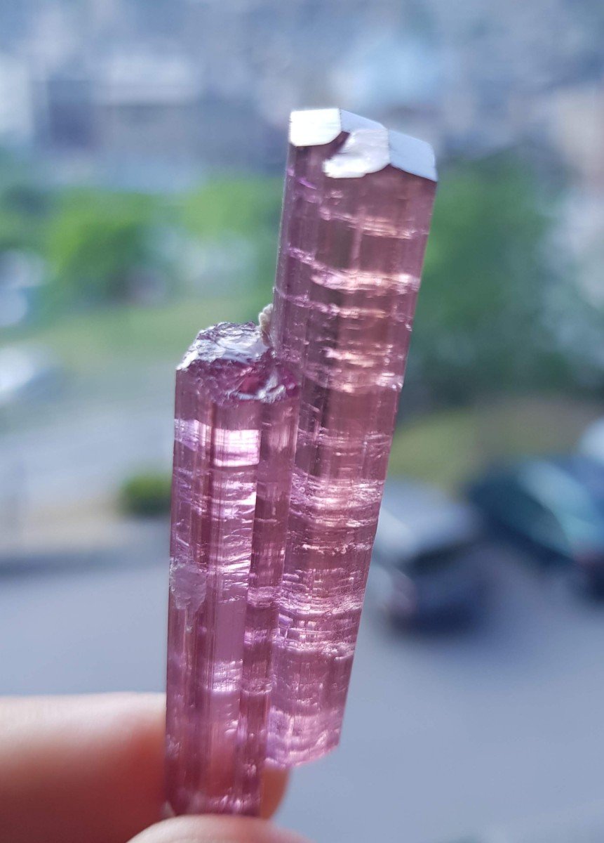 Pink Tourmaline - 2 Crystals - California, Usa-photo-3