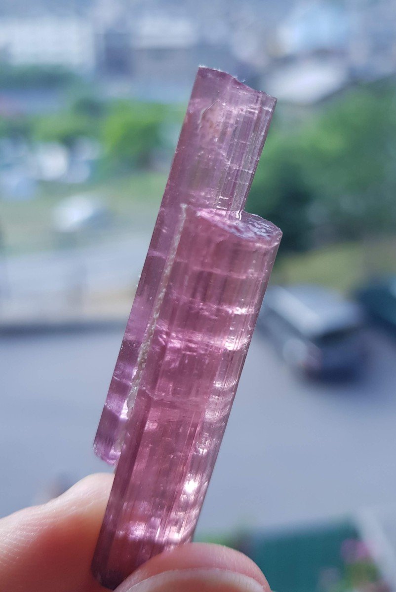 Pink Tourmaline - 2 Crystals - California, Usa-photo-4
