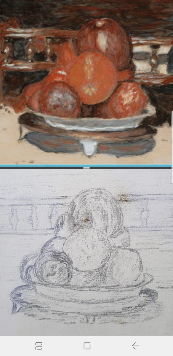Bonnard - Drawing 1930 - Fruits - Study For Painting-photo-7