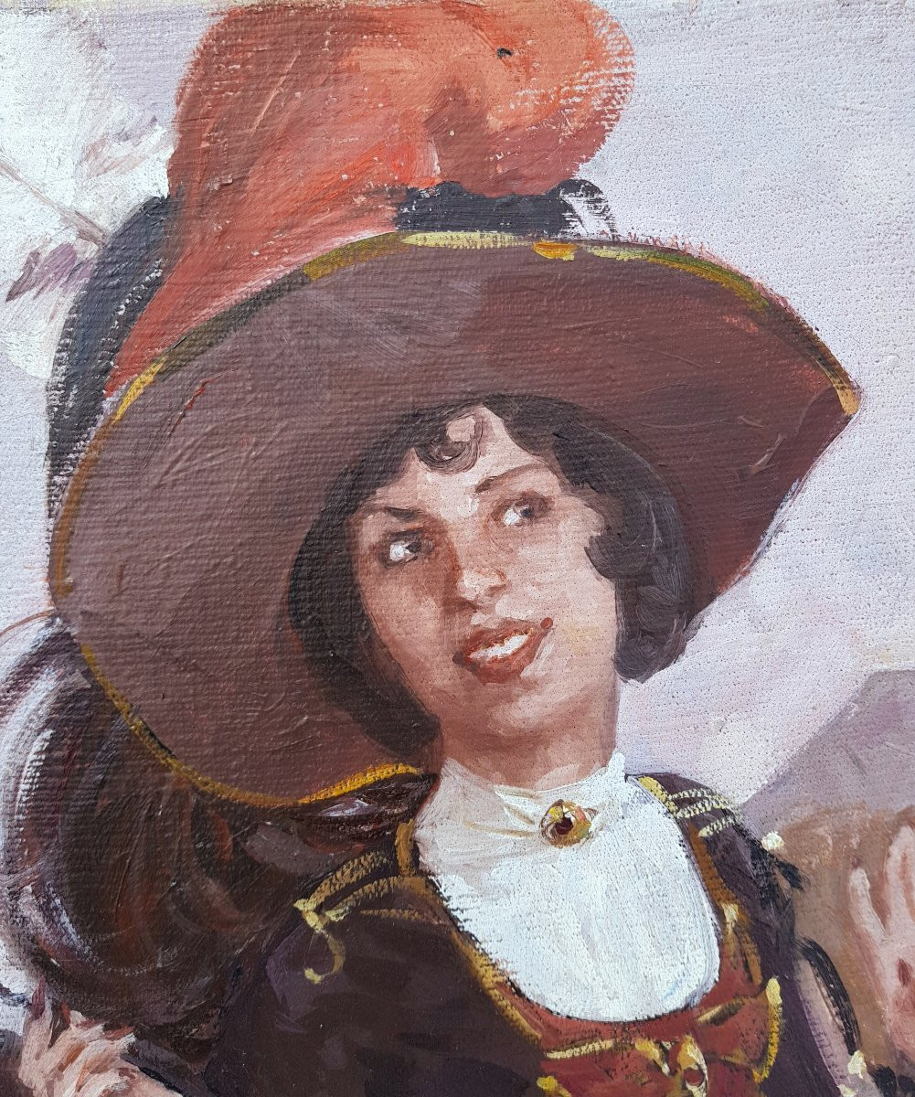 ZEYTLINE - Grande huile sur toile - Belle époque - PARIS-photo-4