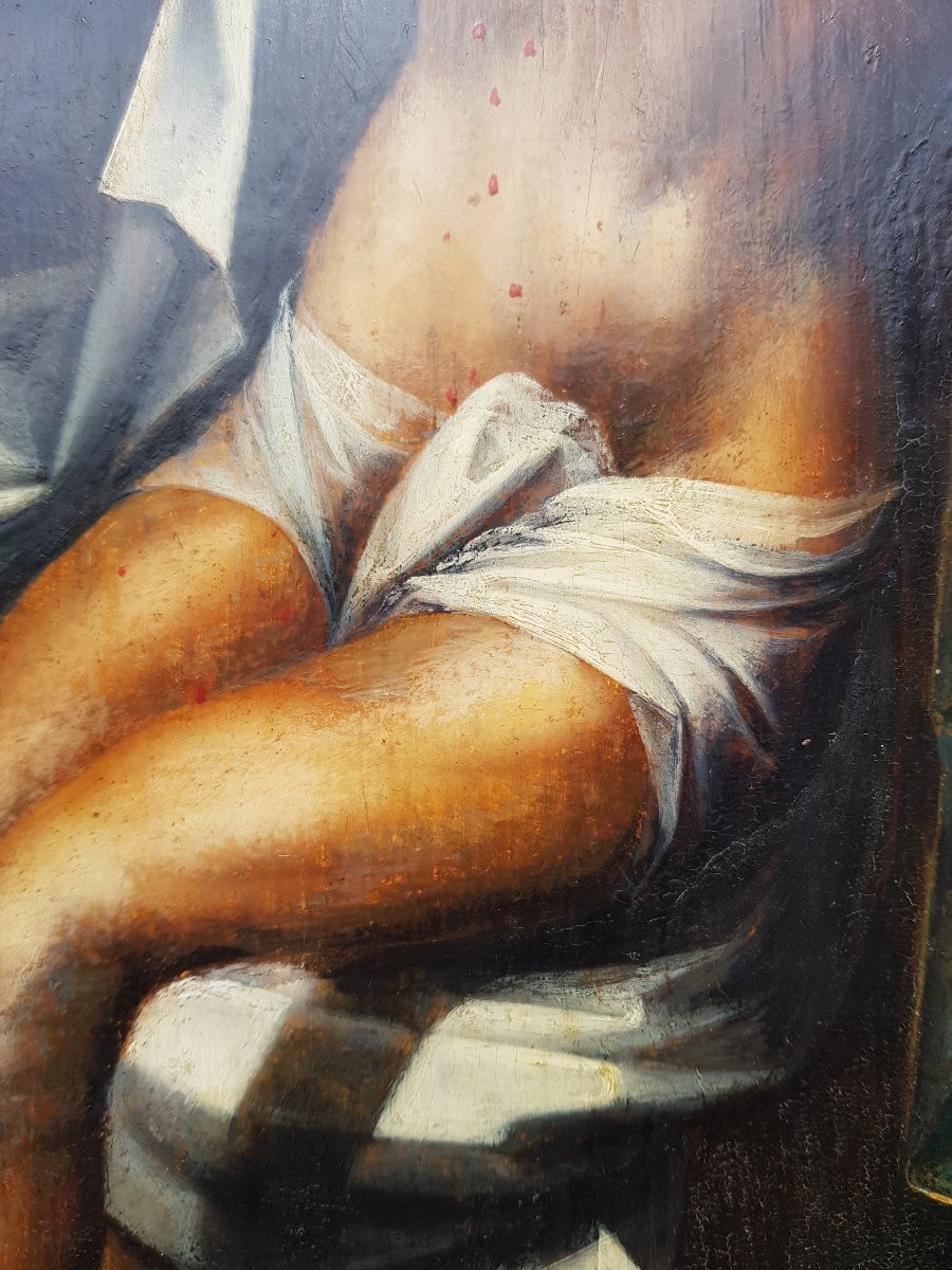 Ecole flamande c.1600 - Huile Sur Panneau - Vierge / Pieta-photo-5