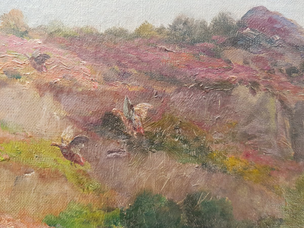 Eugene Petit - Oil On Canvas 19th - Hunting Dogs-photo-6