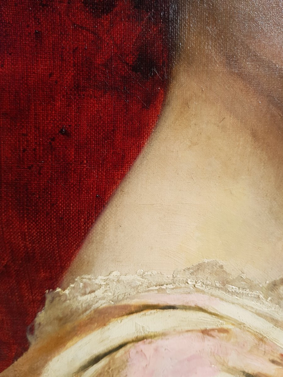 CHANTRON - Huile sur toile - 1884 - Portrait de femme -photo-3