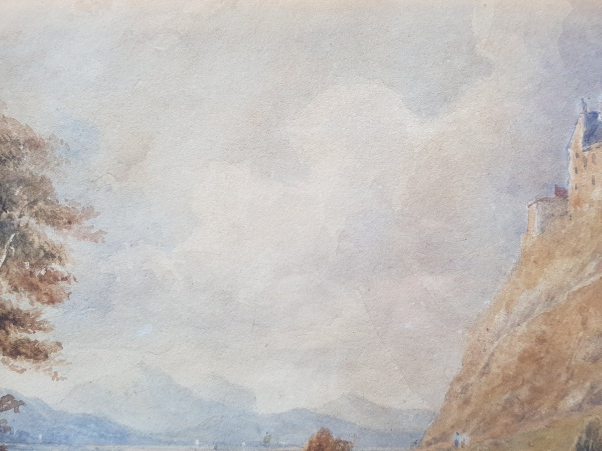 David Cox - Watercolor 1827 - Stirling Castle (scotland)-photo-2