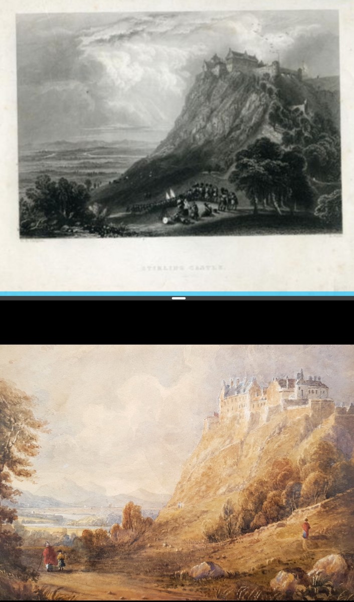 David Cox - Watercolor 1827 - Stirling Castle (scotland)-photo-8