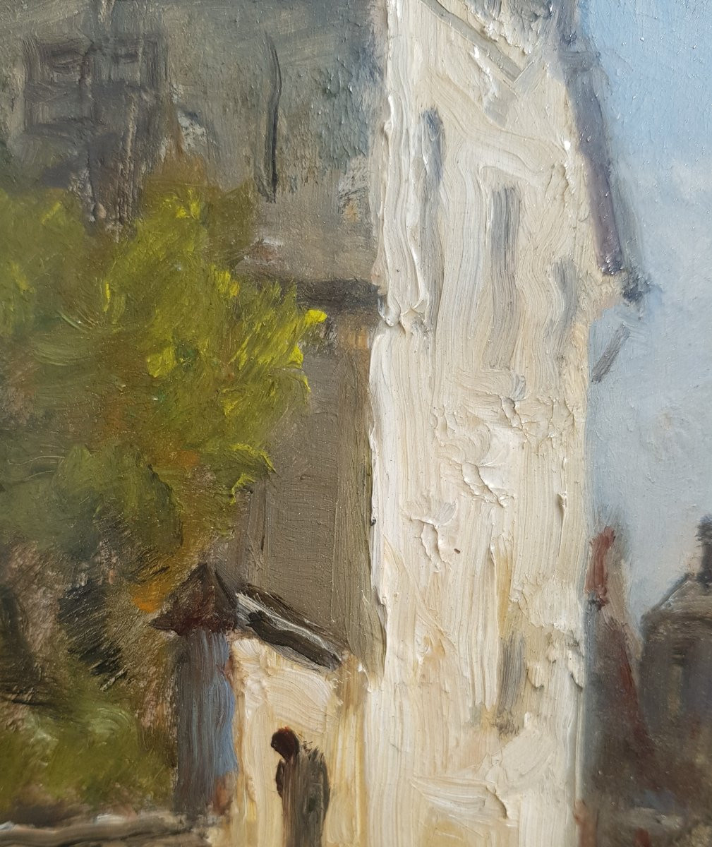 Pecrus - Oil On Panel - Street In Montmartre, Paris - 1880-photo-1