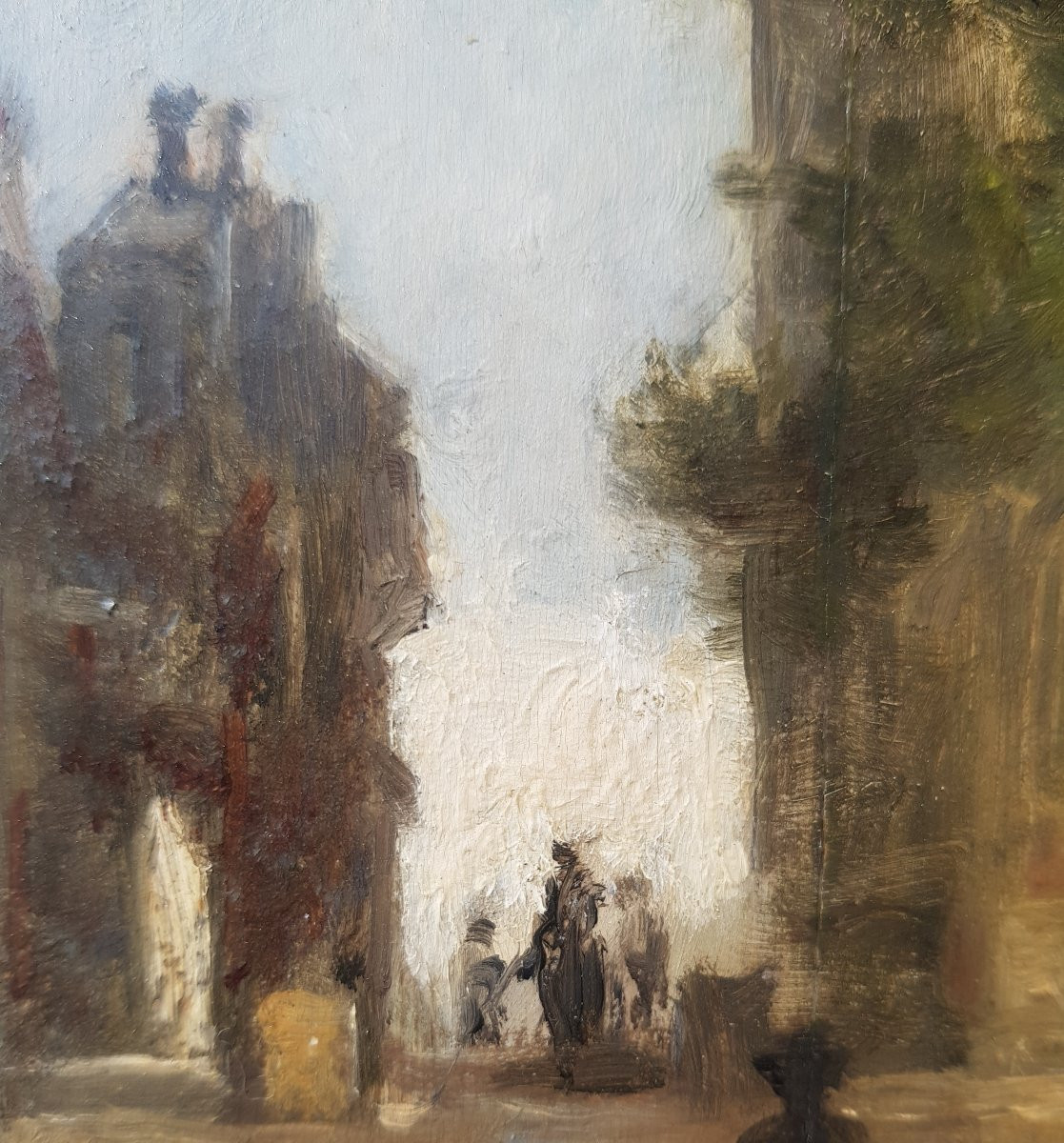 Pecrus - Oil On Panel - Street In Montmartre, Paris - 1880-photo-4
