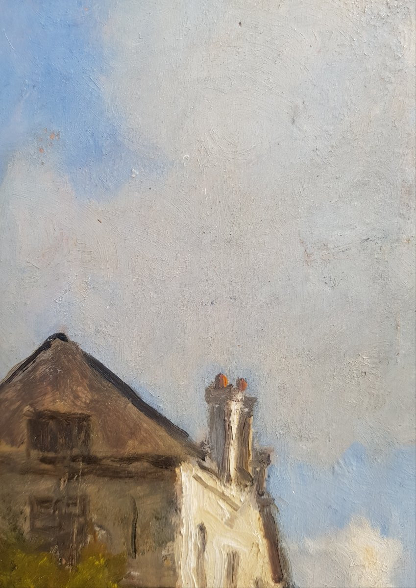 Pecrus - Oil On Panel - Street In Montmartre, Paris - 1880-photo-6