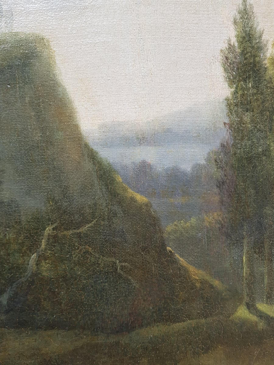 Jean-Victor BERTIN - Huile c.1800 - Paysage d'Italie-photo-1