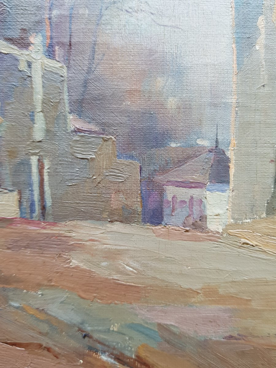 Stanislas Lepine - Oil On Canvas - Street In Montmartre - 1880-photo-1