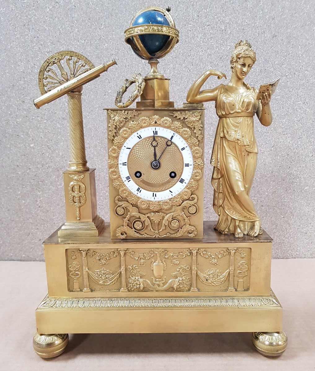Pendulum / Clock - Urania - Empire Period - Astronomy