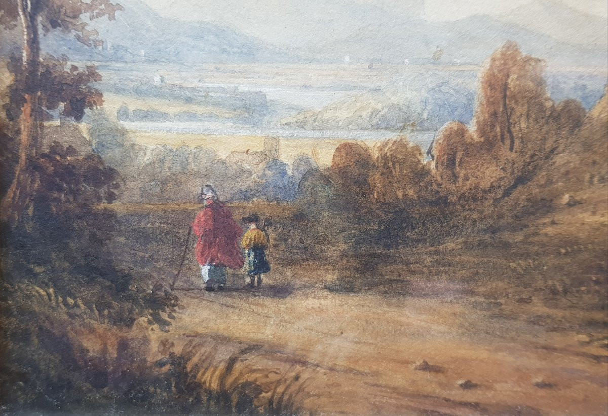 David COX - Aquarelle 1827 - Château de Stirling -photo-5